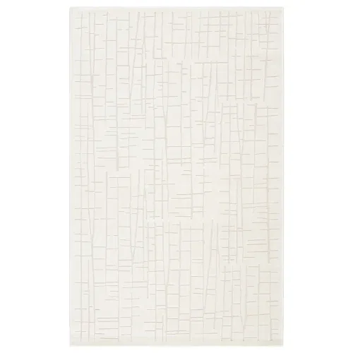 Tapete Fábula de Entramado Lineal en Blanco