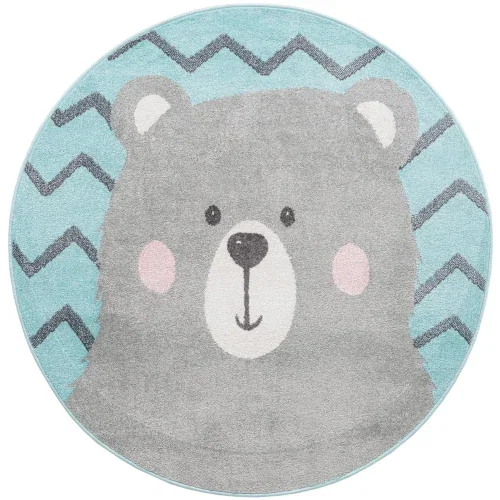 tapete-fantasia-oso-feliz-en-azul-redondo fantasia oso feliz en azul