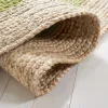 Tapete Fibra Natural Bohemio en Verde con Natural