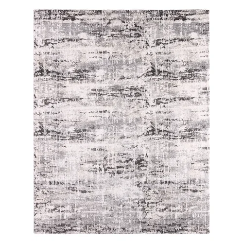 Tapete Fortuna Abstracto Relieve Industrial en Gris y Blanco