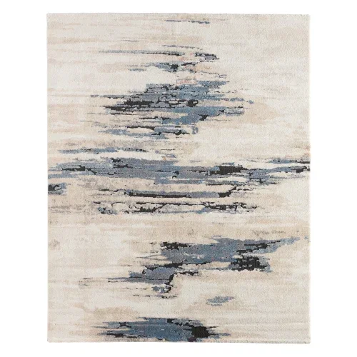 Tapete Fortuna de Texturas Abstractas en Blanco y Azul
