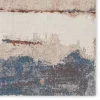 Tapete Fortuna Motivo Natural Tallado en Beige y Azul