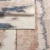 Tapete Fortuna Motivo Natural Tallado en Beige y Azul