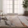 Tapete Fortuna Motivo Natural Tallado en Beige y Azul