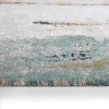 Tapete Fortuna Paisaje Abstracto en Verde y Azul