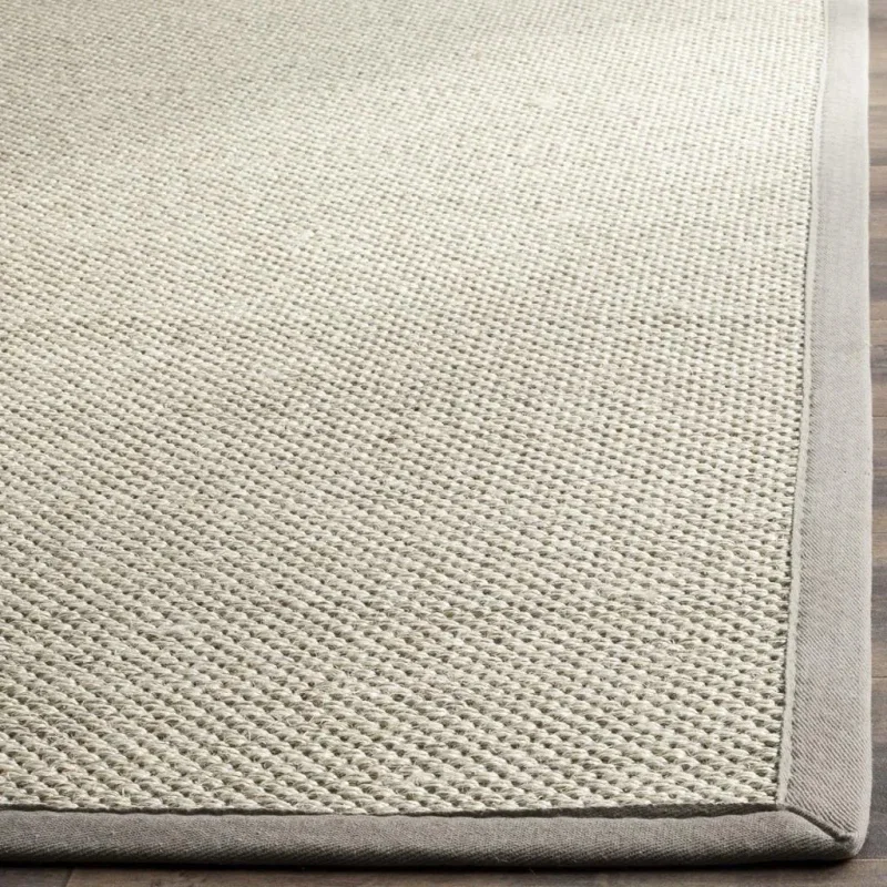 Tapete Frontera de Sisal con Orilla Caqui
