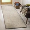 Tapete Frontera de Sisal con Orilla Caqui