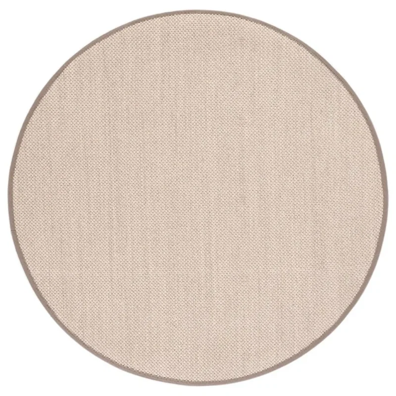 Tapete Frontera de Sisal con Orilla Caqui