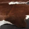 Tapete Gaucho Piel de Vaca en Blanco y Café