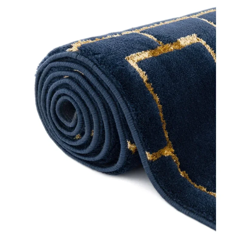 glamour cuadricula azul y oro