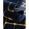 glamour cuadricula azul y oro