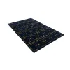 glamour cuadricula azul y oro