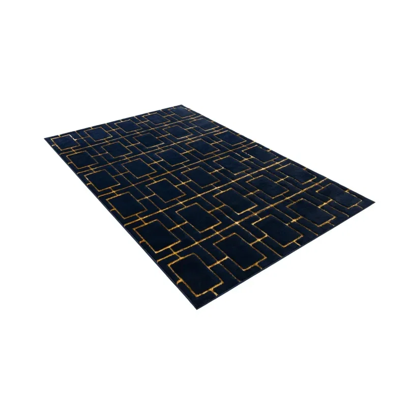 glamour cuadricula azul y oro
