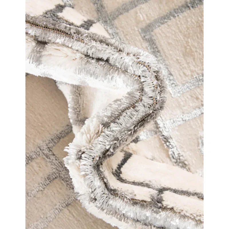 glamour cuadricula blanco y plata