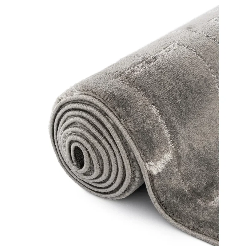 Tapete Glamour Cuadrícula Gris y Plata