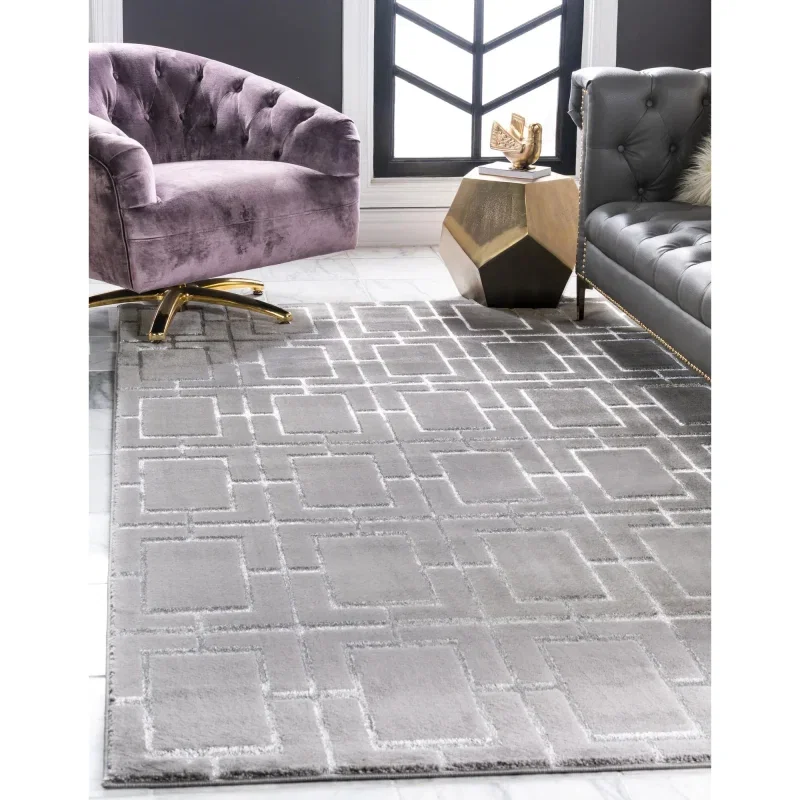 glamour cuadricula gris y plata