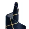 glamour enrejado azul y oro