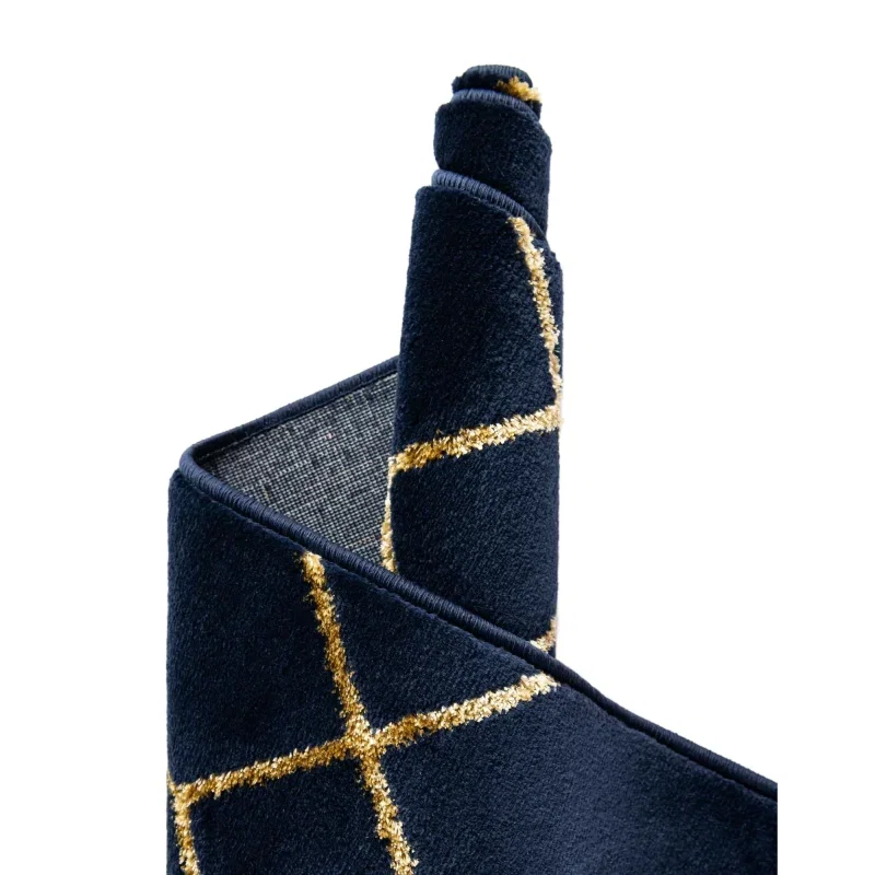 glamour enrejado azul y oro