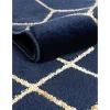 Tapete Glamour Enrejado Azul y Oro