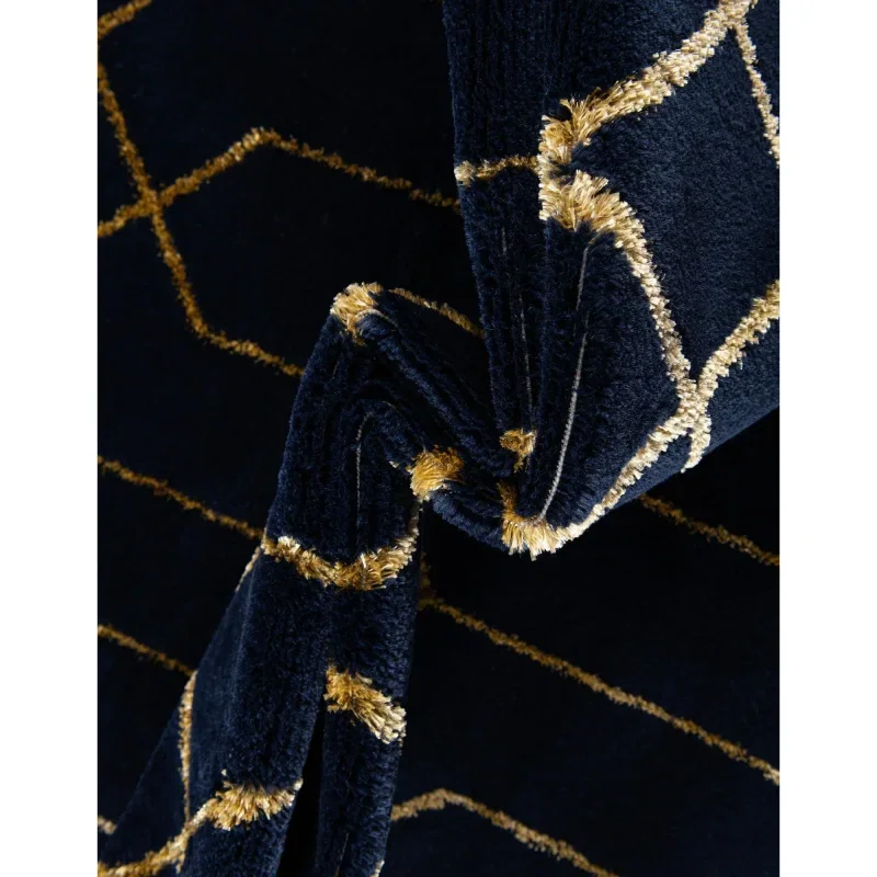 glamour enrejado azul y oro