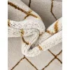 glamour enrejado blanco y oro