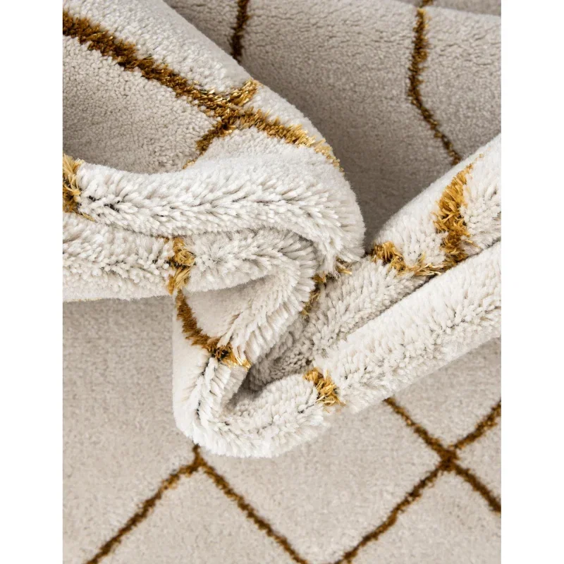 glamour enrejado blanco y oro