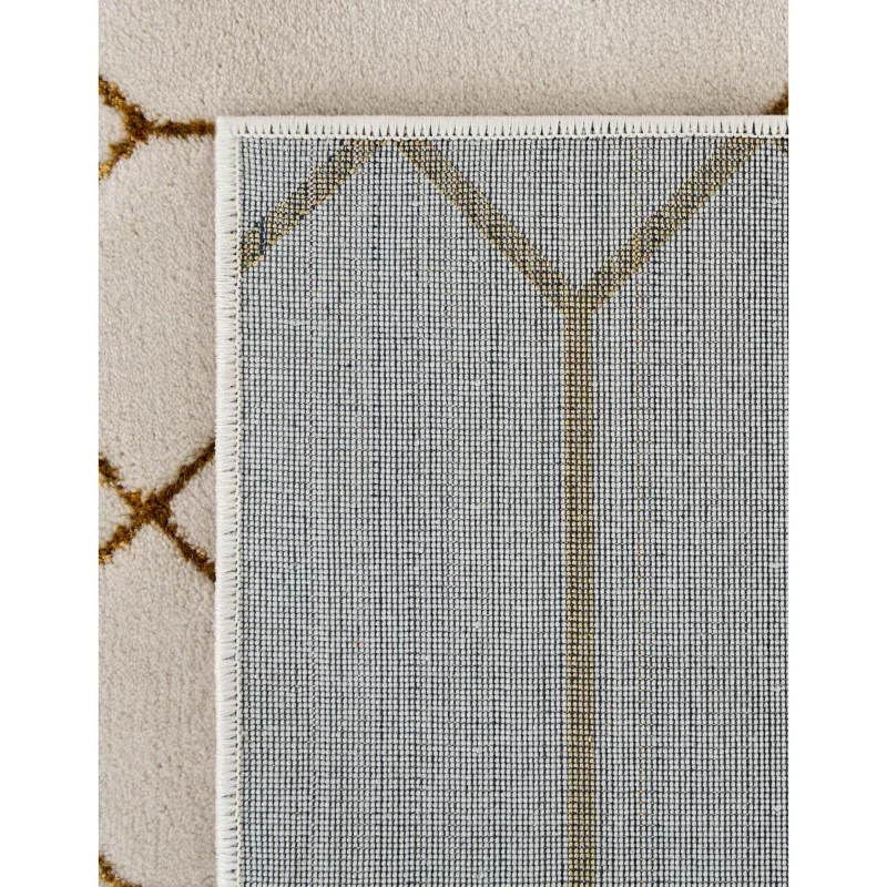 glamour enrejado blanco y oro
