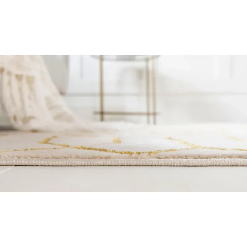 glamour enrejado blanco y oro