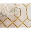Tapete Glamour Enrejado Blanco y Oro