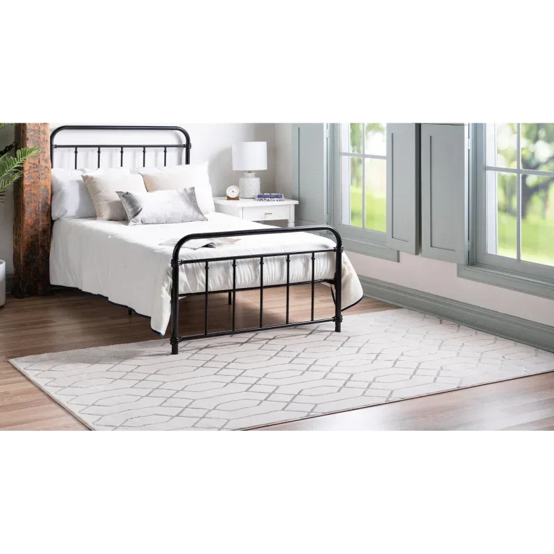 Tapete Glamour Enrejado Blanco y Plata