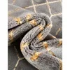 glamour enrejado gris y oro