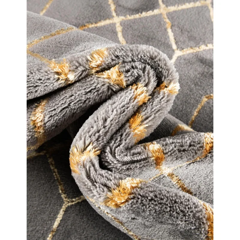 glamour enrejado gris y oro