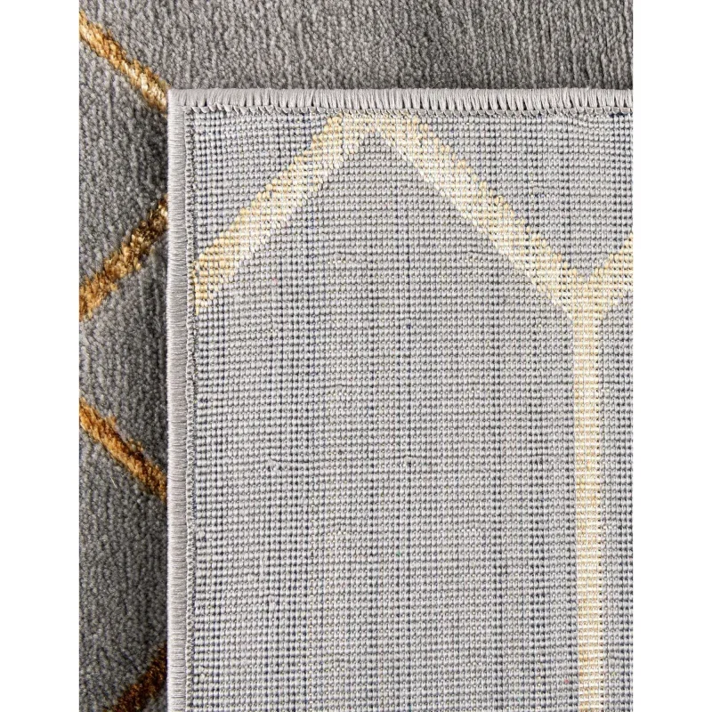 glamour enrejado gris y oro