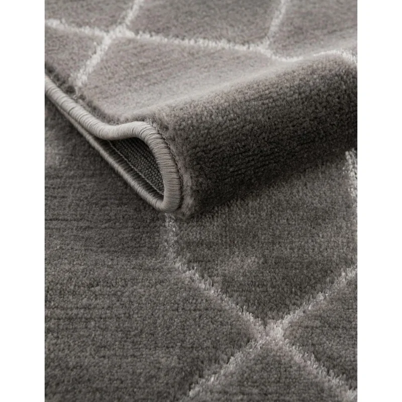 Tapete Glamour Enrejado Gris y Plata
