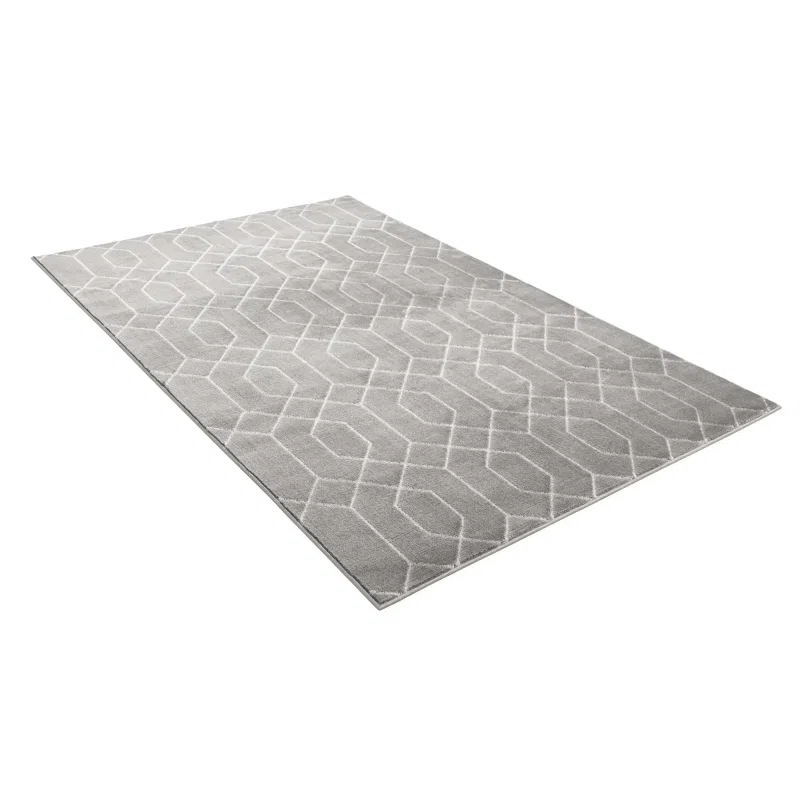 Tapete Glamour Enrejado Gris y Plata