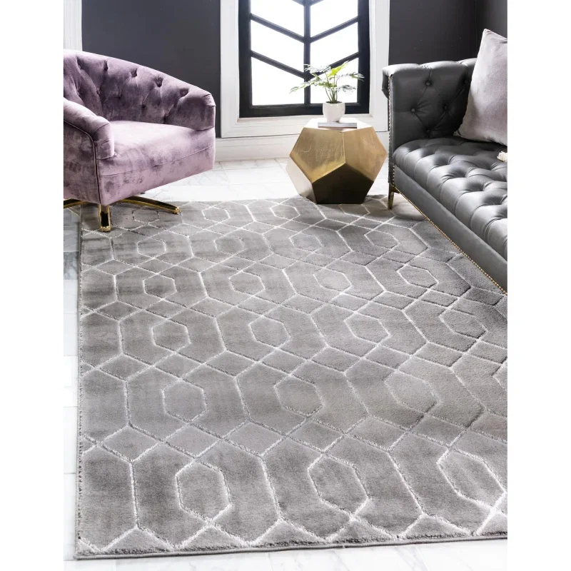 glamour enrejado gris y plata