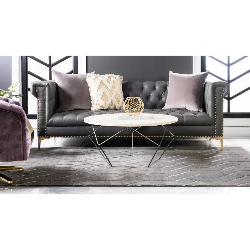 Tapete Glamour Enrejado Gris y Plata