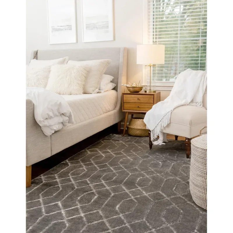 Tapete Glamour Enrejado Gris y Plata