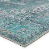 Tapete Hacienda Medallón Vintage en Azul y Verde