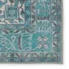 Tapete Hacienda Medallón Vintage en Azul y Verde