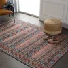 Tapete Hacienda Rayas Tribales Ikat en Naranja