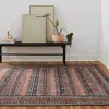 Tapete Hacienda Rayas Tribales Ikat en Naranja