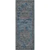 heroina medallon floral en azul