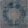 heroina medallon floral en azul