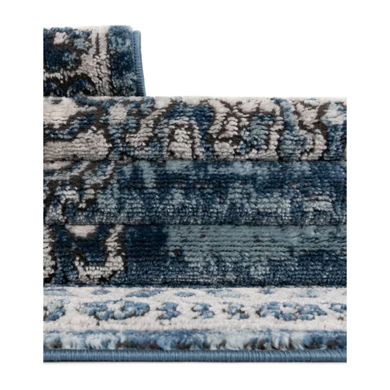 Tapete Heroina Medallón Floral en Azul
