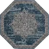 heroina medallon floral en azul