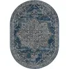 heroina medallon floral en azul
