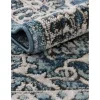 Tapete Heroina Medallón Floral en Azul
