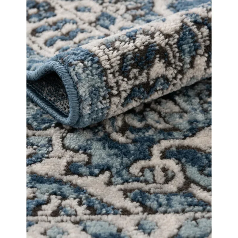 Tapete Heroina Medallón Floral en Azul