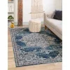 Tapete Heroina Medallón Floral en Azul